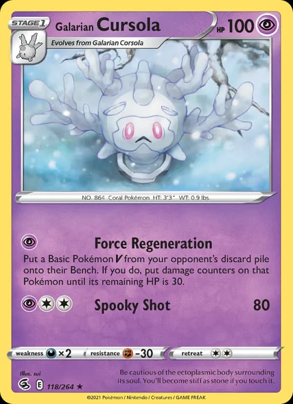 Galarian Cursola card in English