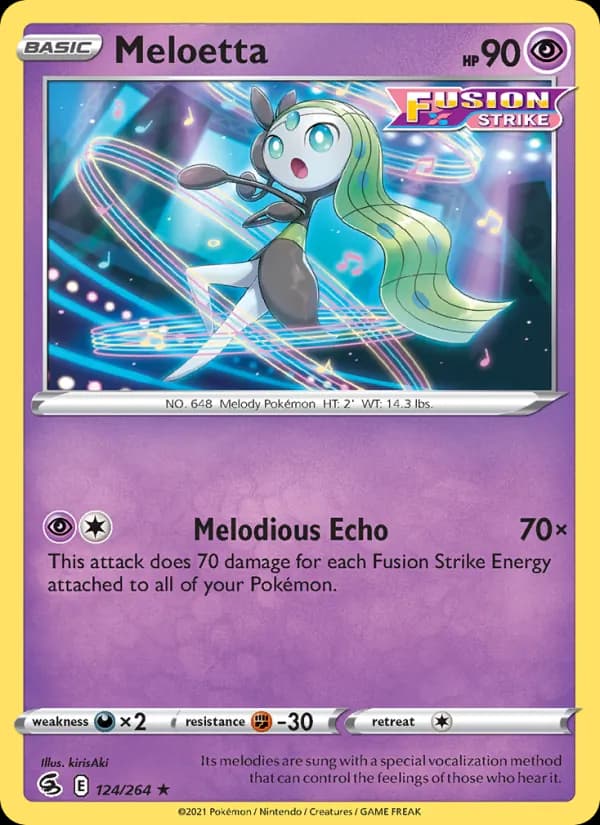 Meloetta card in English