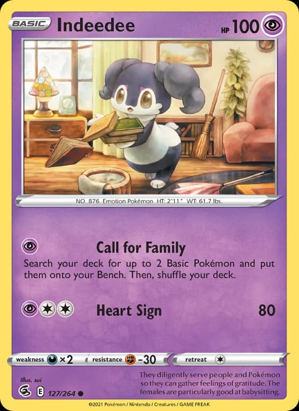 Indeedee card in English