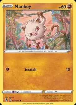 Mankey card in English