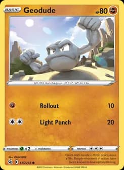 Geodude card in English
