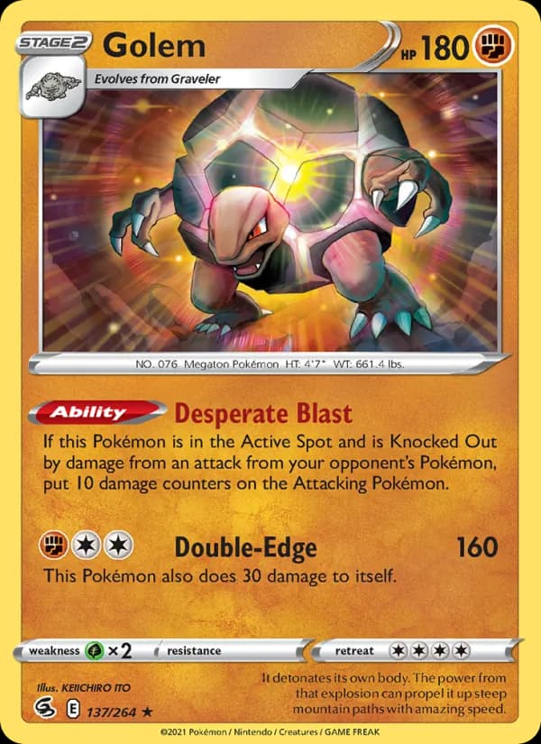 Golem card in English