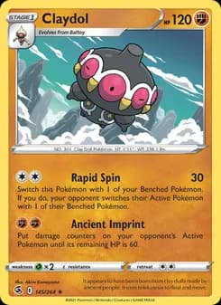 Claydol card in English