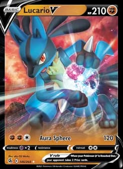Lucario V card in English