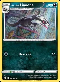 Galarian Linoone card in English