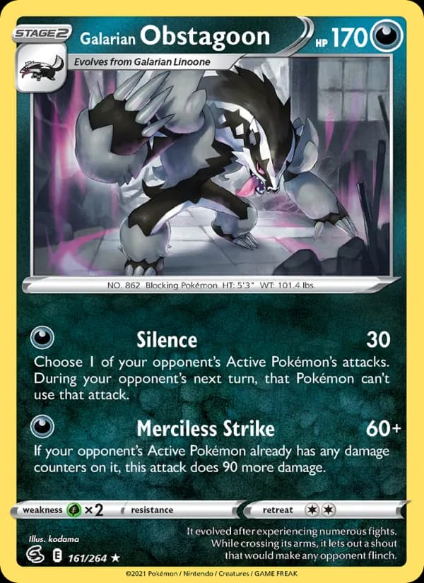 Galarian Obstagoon card in English