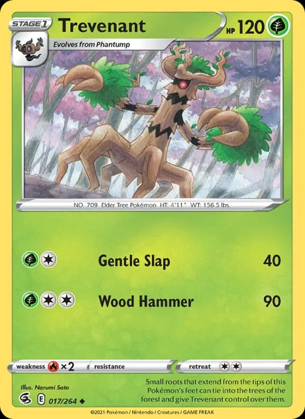 Trevenant card in English