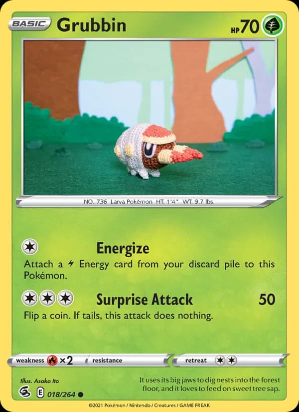 Grubbin card in English