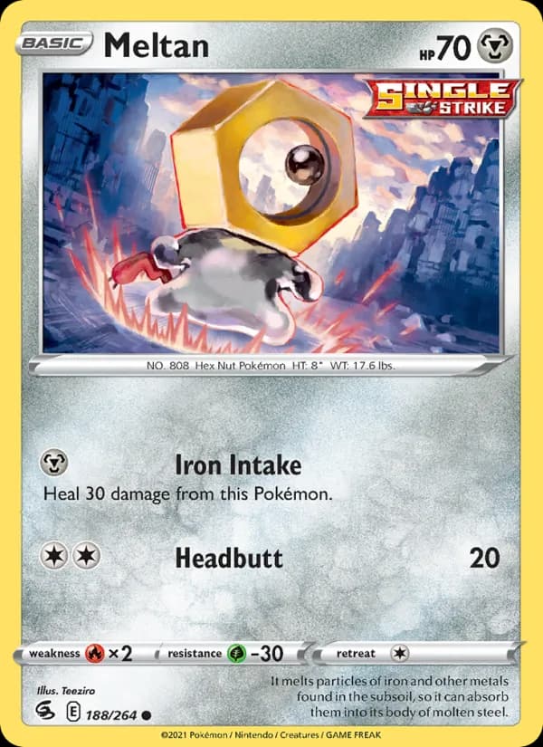 Meltan card in English