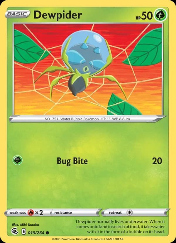 Dewpider card in English