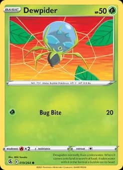 Dewpider card in English