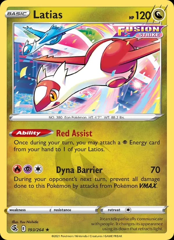 Latias card in English