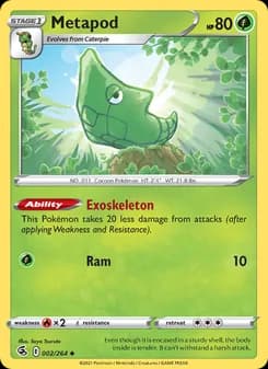 Metapod card in English