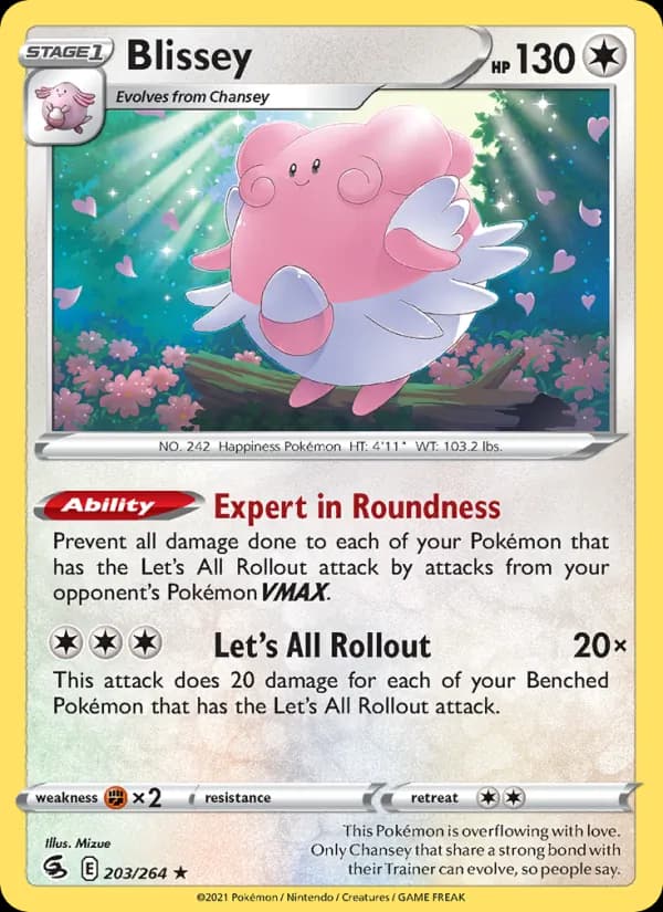Blissey card in English