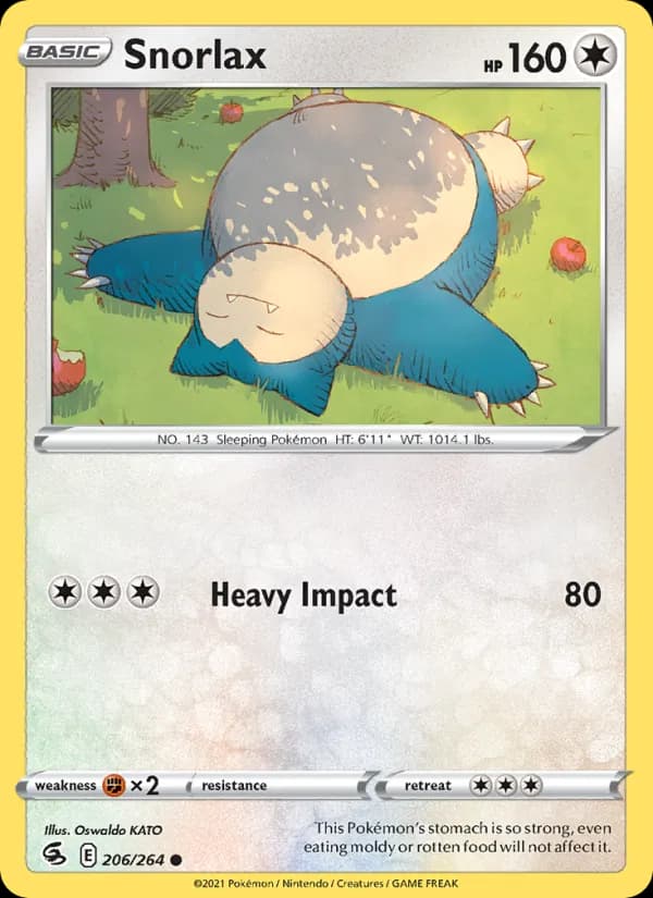 Snorlax card in English