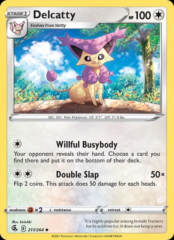 Delcatty card in English