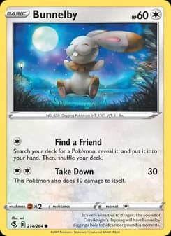 Bunnelby card in English