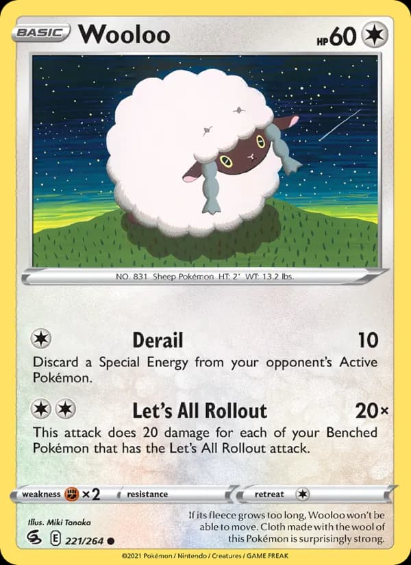 Wooloo card in English
