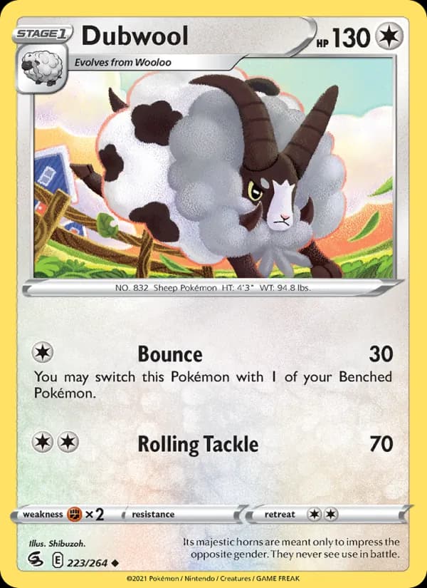 Dubwool card in English