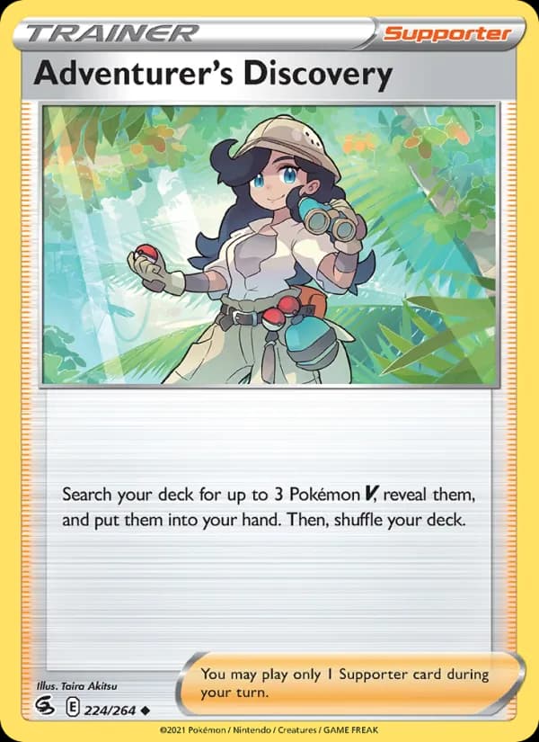 Adventurer's Discovery card in English