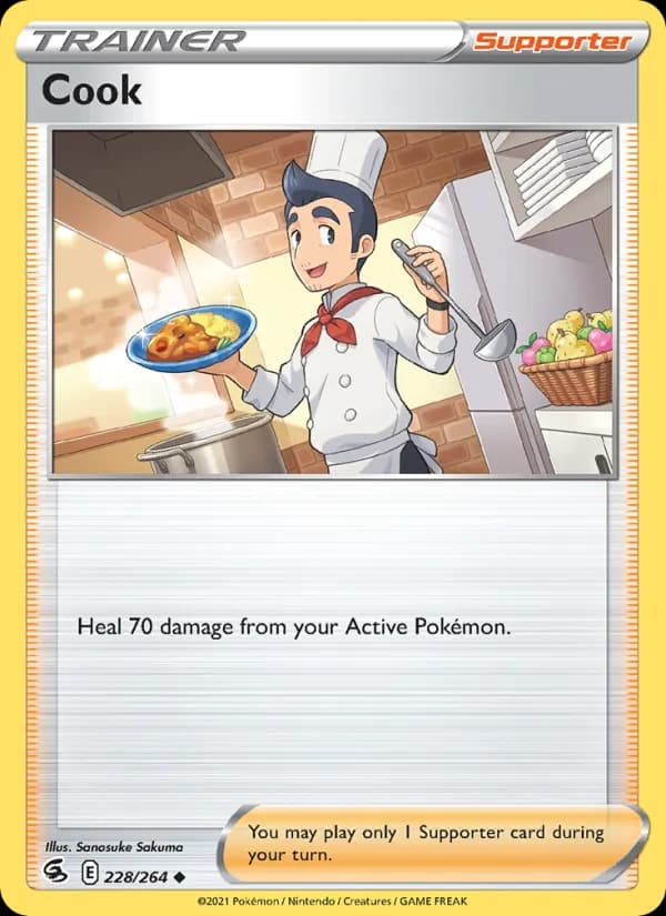 Cook card in English