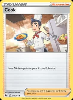 Cook card in English