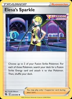 Elesa's Sparkle card in English