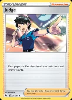 Judge card in English
