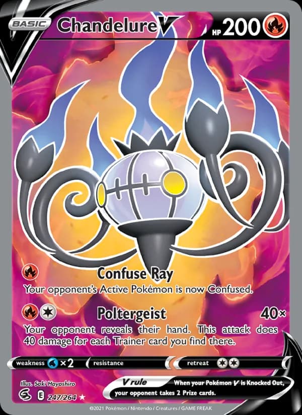 Chandelure V card in English