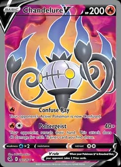 Chandelure V card in English