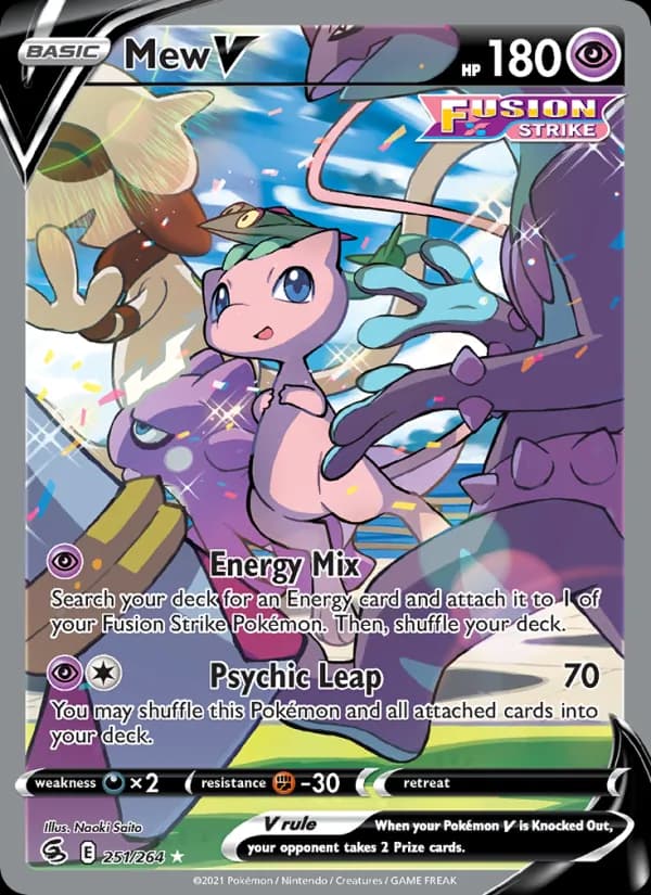 Mew V card in English