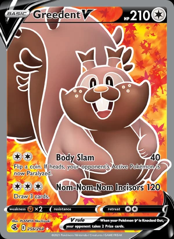Greedent V card in English