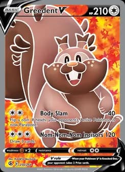 Greedent V card in English