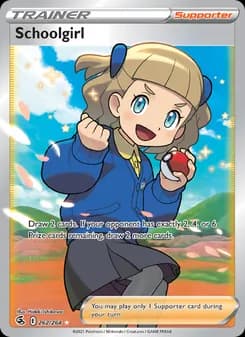 Schoolgirl card in English