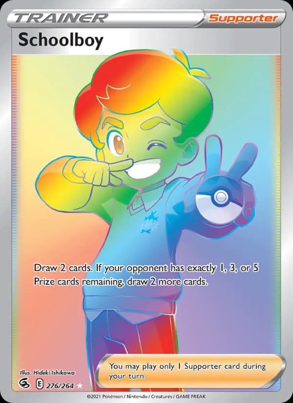 Schoolboy card in English