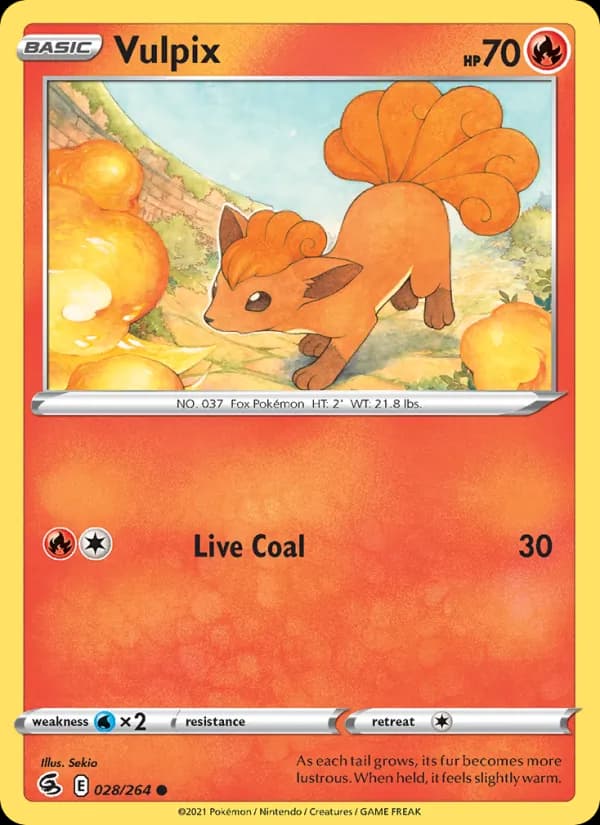 Vulpix card in English