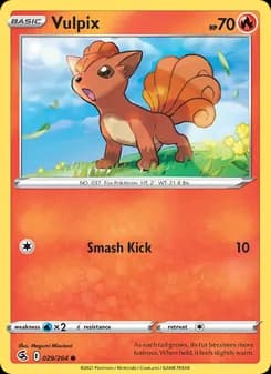 Vulpix card in English