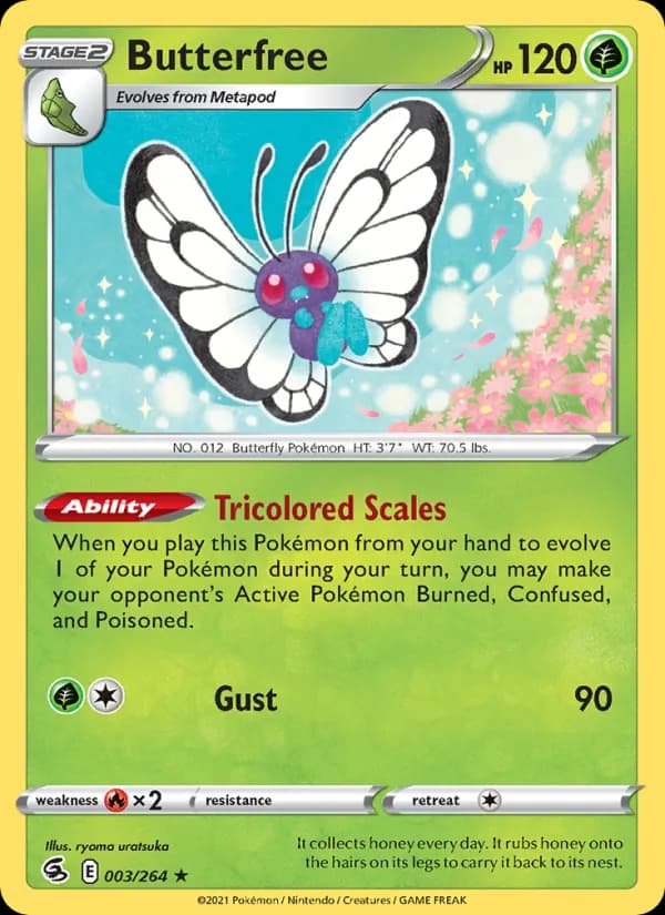 Butterfree card in English