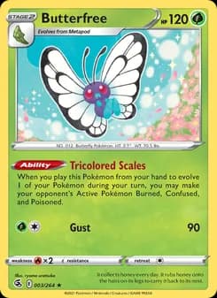 Butterfree card in English