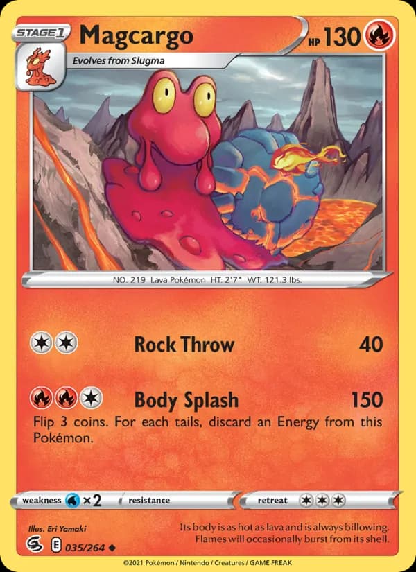 Magcargo card in English