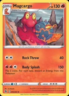 Magcargo card in English