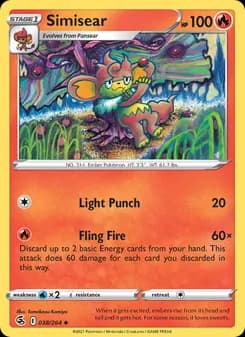 Simisear card in English