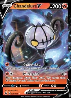 Chandelure V card in English