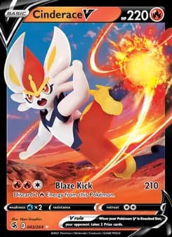 Cinderace V card in English