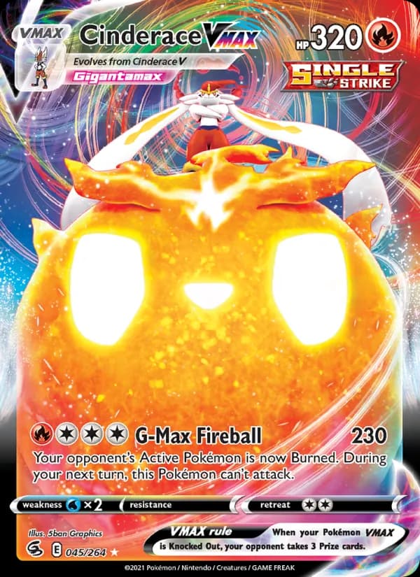 Cinderace VMAX card in English