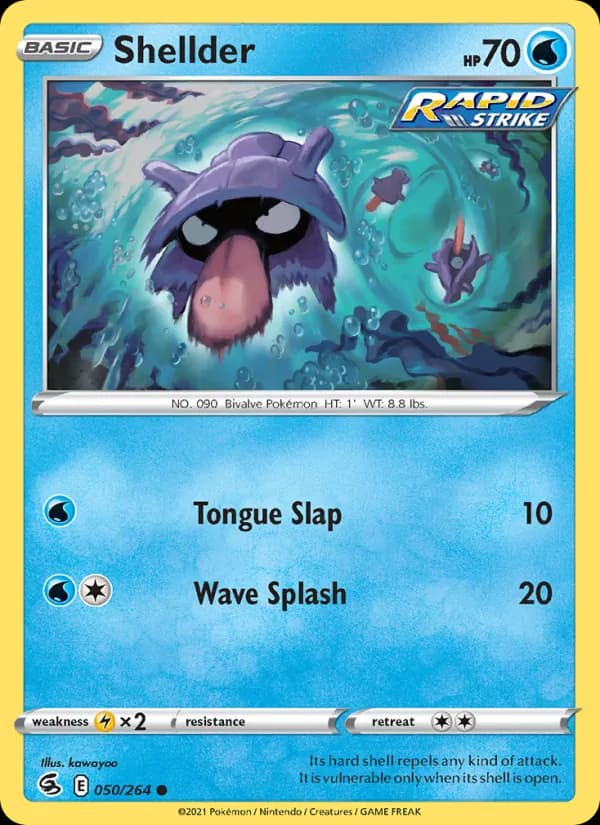 Shellder card in English