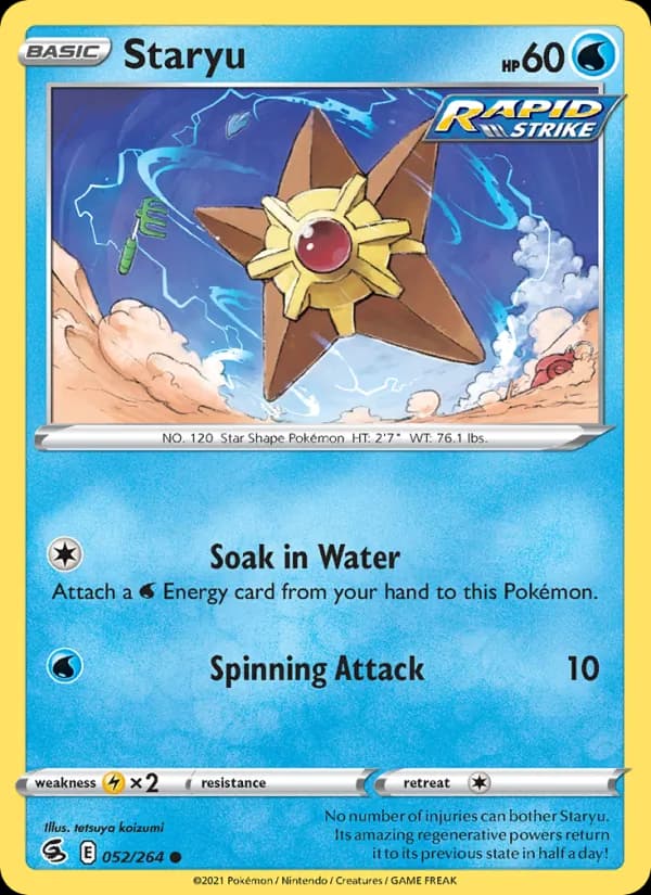 Staryu card in English