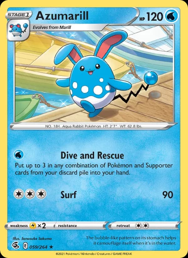 Azumarill card in English