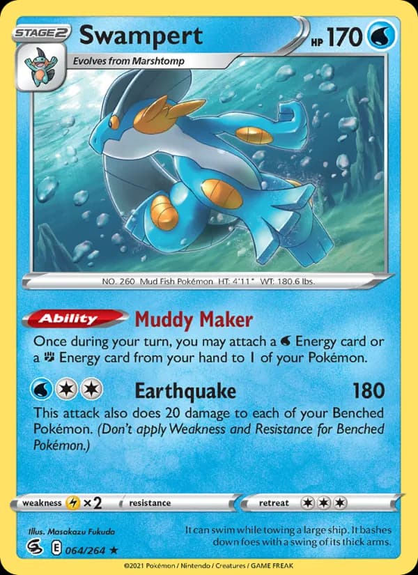 Swampert card in English