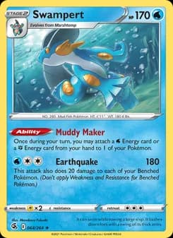 Swampert card in English
